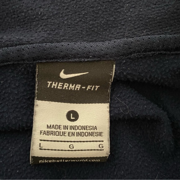 Ole Miss Hoodie NIKE Therma Fit Sweatshirt Basketball Navy Blue Size Large - Picture 4 of 8